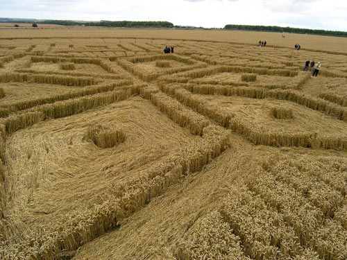 Woolstone Hill, Oxfordshire crop circle, aerial photo 36