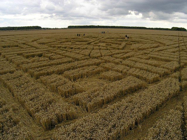 Woolstone Hill, Oxfordshire crop circle, aerial photo 11