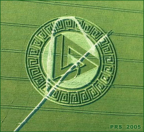 Waden Hill, Wiltshire crop circle, aerial photo 6