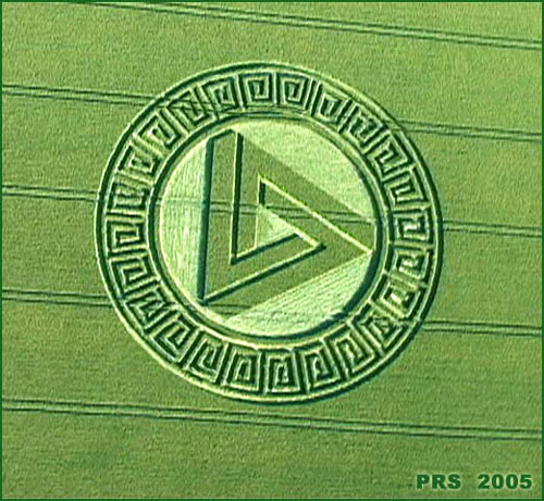 Waden Hill, Wiltshire crop circle, aerial photo 5
