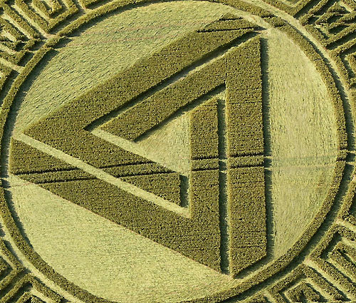 Waden Hill, Wiltshire crop circle, aerial photo 3