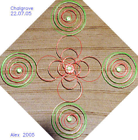 Watlington Road, Oxfordshire crop circle, aerial photo 4