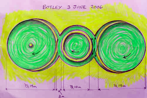 Botley, Oxford crop circle, aerial photo 2