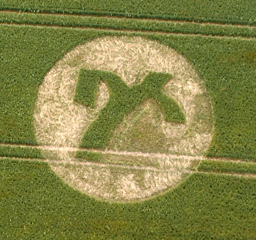 NOT a Crop Circle at Little Frith, Wiltshire crop circle, aerial photo 6