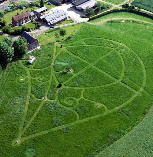 NOT a Crop Circle at Little Frith, Wiltshire crop circle, aerial photo 5
