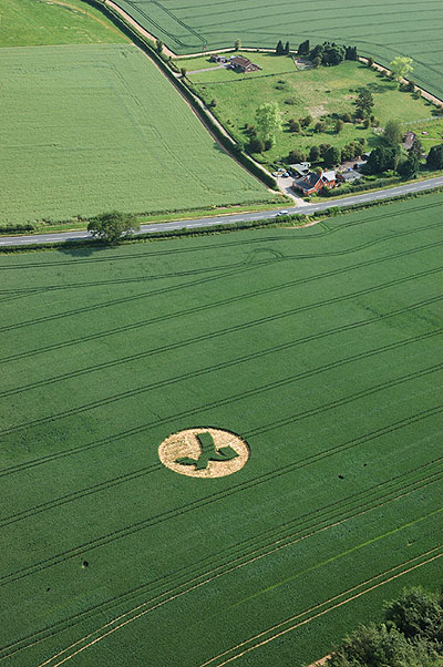 NOT a Crop Circle at Little Frith, Wiltshire crop circle, aerial photo 7