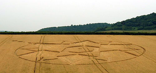 The Pilgrims Way, Kent crop circle, aerial photo 3