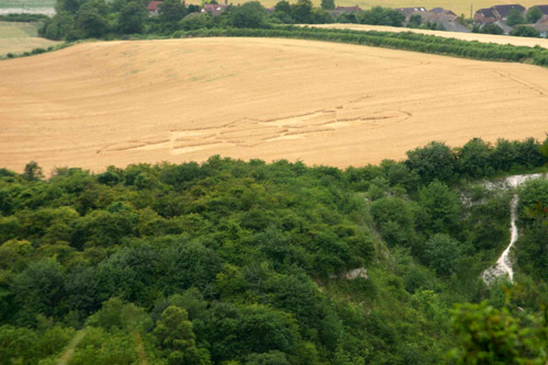 The Pilgrims Way, Kent crop circle, aerial photo 12