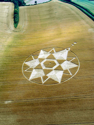 The Pilgrims Way, Kent crop circle, aerial photo 2