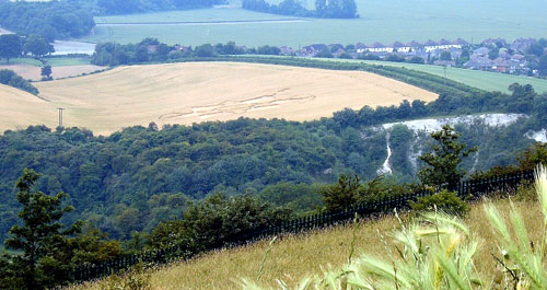 The Pilgrims Way, Kent crop circle, aerial photo 8