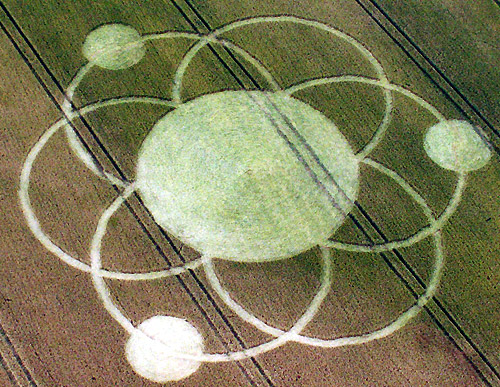 Wouldham, Kent crop circle, aerial photo 9