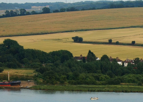 Wouldham, Kent crop circle, aerial photo 12