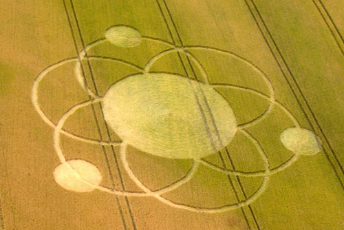 Wouldham, Kent crop circle, aerial photo 2
