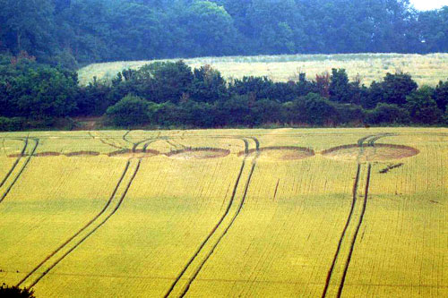 Aston, Hertfordshire crop circle, aerial photo 4