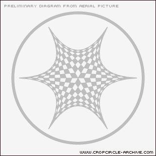 Blowingstone Hill, Oxfordshire crop circle, aerial photo 17