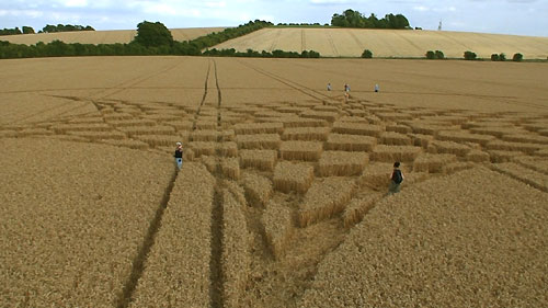 Blowingstone Hill, Oxfordshire crop circle, aerial photo 31