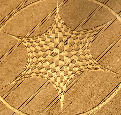 Blowingstone Hill, Oxfordshire crop circle, aerial photo 7