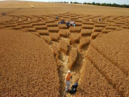 Blowingstone Hill, Oxfordshire crop circle, aerial photo 35