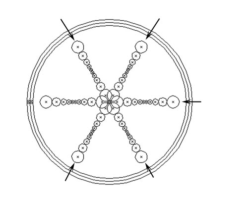 Blowingstone Hill, Oxfordshire crop circle, aerial photo 44