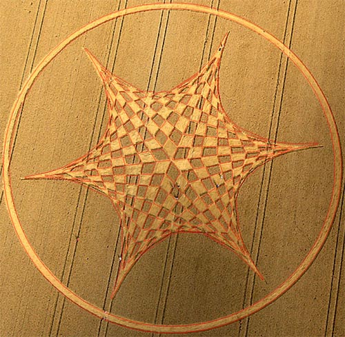 Blowingstone Hill, Oxfordshire crop circle, aerial photo 52