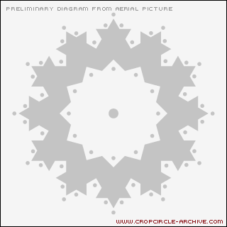 Boxley, Kent crop circle, aerial photo 13