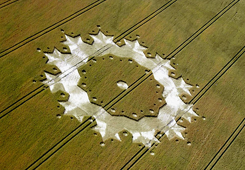 Boxley, Kent crop circle, aerial photo 14