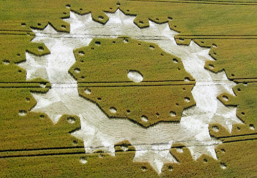 Boxley, Kent crop circle, aerial photo 2