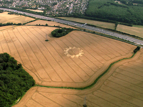 Boxley, Kent crop circle, aerial photo 6