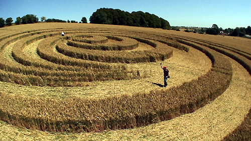 New Barn, Wiltshire crop circle, aerial photo 25