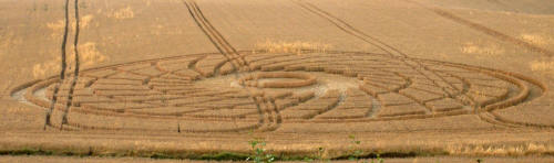 Chartley Castle, Staffordshire crop circle, aerial photo 2