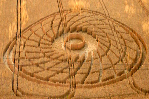Chartley Castle, Staffordshire crop circle, aerial photo 4