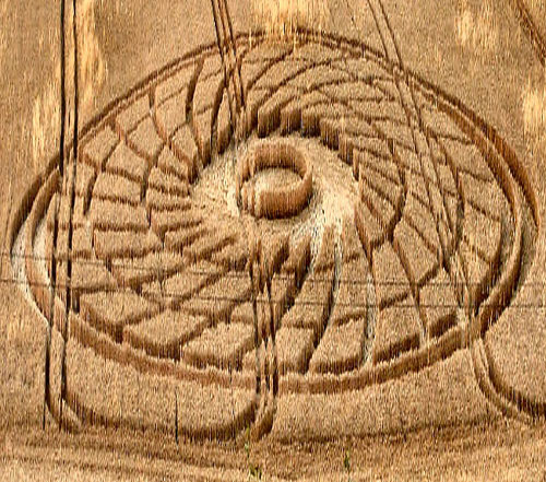 Chartley Castle, Staffordshire crop circle, aerial photo 5