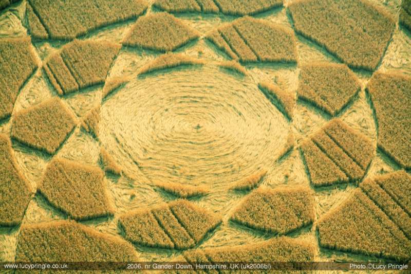 Cheesefoot Head, Hampshire crop circle, aerial photo 3