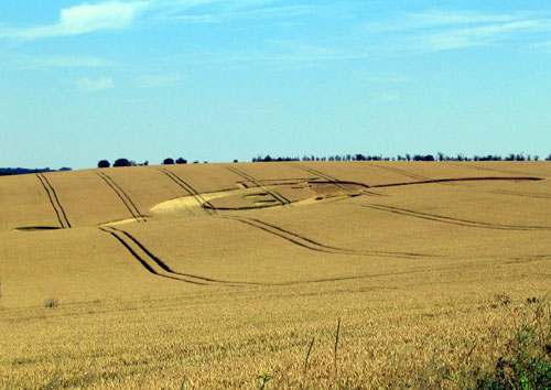 Coploe Hill, Cambridgeshire crop circle, aerial photo 10
