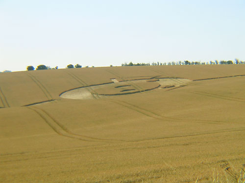 Coploe Hill, Cambridgeshire crop circle, aerial photo 2