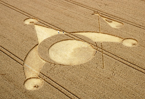East Field, Wiltshire crop circle, aerial photo 2