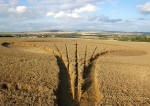 Etchilhampton Hill, Wiltshire crop circle, aerial photo 8