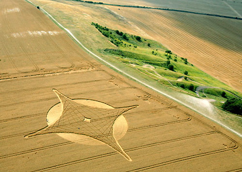 Etchilhampton Hill, Wiltshire crop circle, aerial photo 28