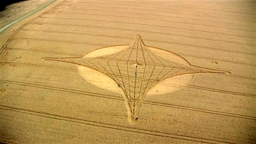 Etchilhampton Hill, Wiltshire crop circle, aerial photo 32