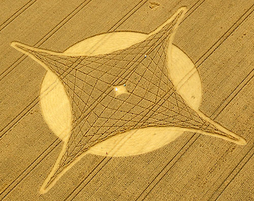 Etchilhampton Hill, Wiltshire crop circle, aerial photo 5