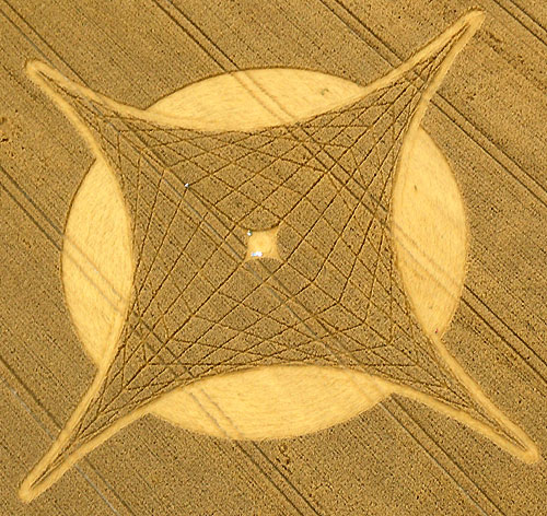 Etchilhampton Hill, Wiltshire crop circle, aerial photo 27