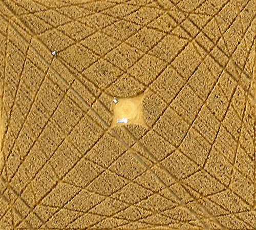 Etchilhampton Hill, Wiltshire crop circle, aerial photo 7