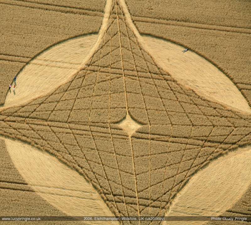 Etchilhampton Hill, Wiltshire crop circle, aerial photo 3
