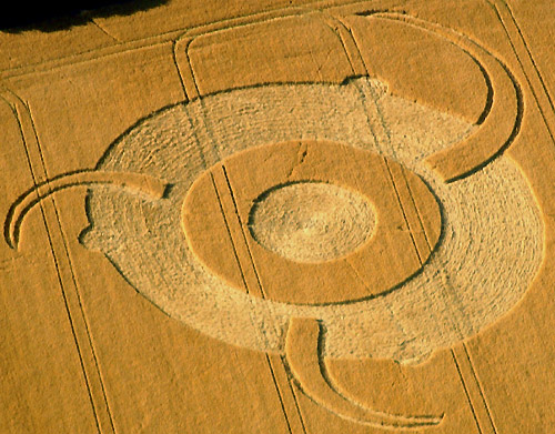 Grange Farm, Norfolk crop circle, aerial photo 2