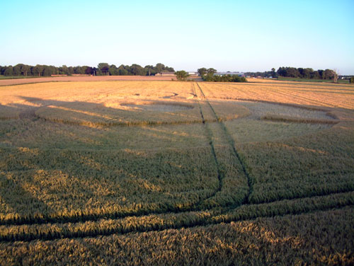 Grange Farm, Norfolk crop circle, aerial photo 3