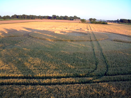Grange Farm, Norfolk crop circle, aerial photo 5