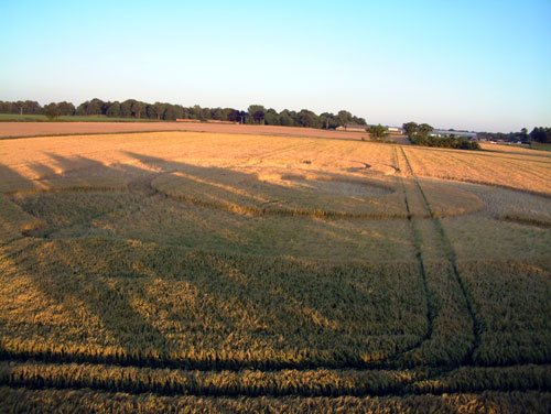 Grange Farm, Norfolk crop circle, aerial photo 6