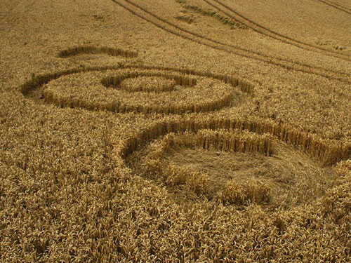 Hackpen Hill, Wiltshire crop circle, aerial photo 2