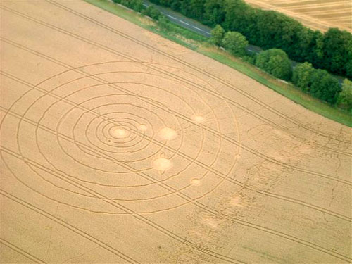 Jackaments Bottom, Gloucestershire crop circle, aerial photo 4