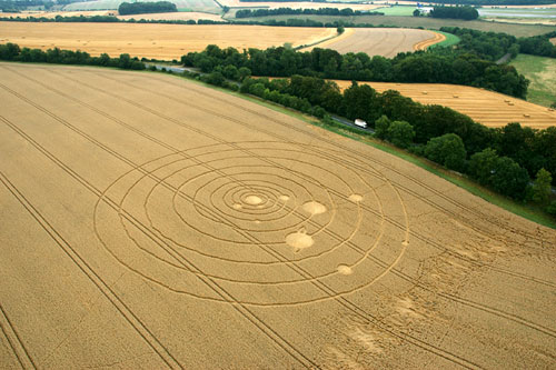 Jackaments Bottom, Gloucestershire crop circle, aerial photo 2